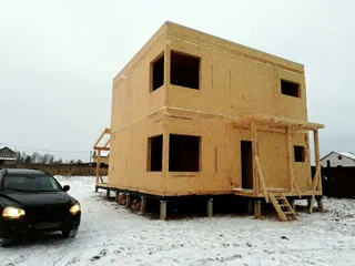 House based on the “Style 108” design, Miklyaikha settlement: completed house
