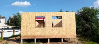 Haus nach Projekt „Amelija“, Gebiet Iwanowo: Wandmontage