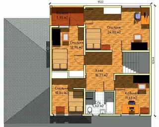 Haus nach Projekt „Slawjanka“, Ivanovo: Projektgrundriss