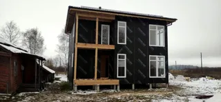 House based on the “Patio” design, Mikhaylovskoe village: completed house