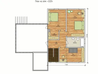 217 m² ev, “Toronto” projesi, Padikovo köyü: proje planı