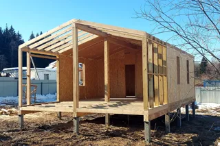 Haus 54 m², Projekt „Barnhouse 39“, Gebiet Moskau: Wandmontage