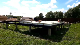 Garage nach Projekt „Saretsche“, Dorf Chirikovo: Fundament und Grundrahmen