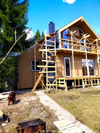 Haus, individuelles Projekt, Stadtkreis Dorf Zhedochi Naro-Fominskiy: fertiges Haus