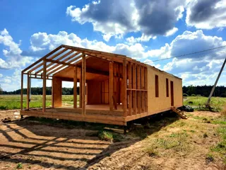 “Barnhouse 76.1” projesine göre ev, Yadrominskoe kasabası: duvar montajı