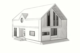 Haus 221,5 m² nach individuellem Projekt, Dorf Yusupovo: Projektvisualisierung