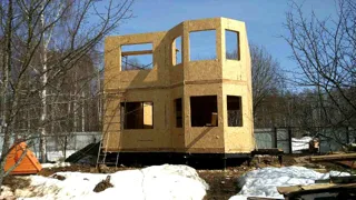 Haus nach Projekt „Ewropa“, SNT „Weteran-5“: Wandmontage