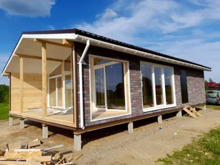 Haus 86,6 m² nach individuellem Projekt, Dorf Laptevo: Fertiges Haus