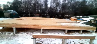 Haus 60 m² nach individuellem Projekt, Dorf Slobodka Sergiev: SIP-Boden auf Höhe 0