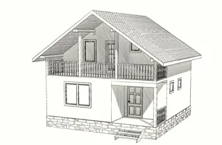 Özel projeye göre 96 m² ev, Konokhovo köyü: proje görselleştirmesi