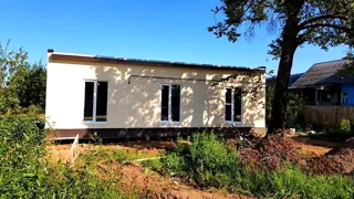 Haus nach Projekt „Mistika - E2.8“, Dorf Kurdumovo: Fertiges Haus