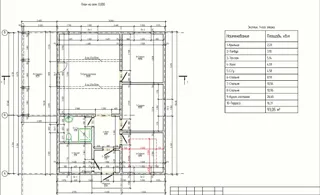 Haus nach individuellem Entwurf, Dorf Kudrino: Grundriss des Projekts