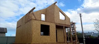 Haus 95 m², individuelles Projekt, Dorf Reshma: Obergeschoss und Dachgeschoss