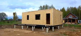 62 m² house, “Mistika s” design, Korobovo village: wall assembly