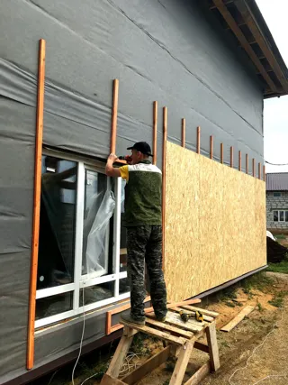 Haus nach individuellem Projekt, Kostroma: Fassadenverkleidung