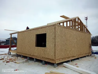 Haus 90,3 m² nach individuellem Projekt, Dorf Pazushino: Wandmontage