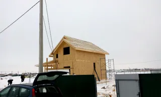 Haus nach Projekt „Michigan mini“, Kostroma: Obergeschoss und Giebel