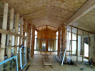 House, “Barnhouse 110” design, Moscow Region: interior partitions