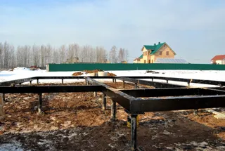 House based on the “Vega” design, Yaroslavl Region: foundation and sill strapping