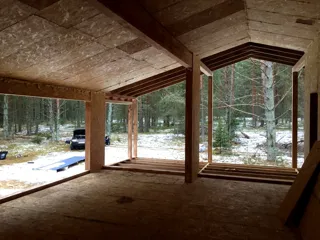 “Barnhouse 110” projeli ev, Vidogoshchi köyü: iç bölme duvarları
