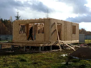 103 m² house, “Ermak” design, Timoshkino village: wall assembly