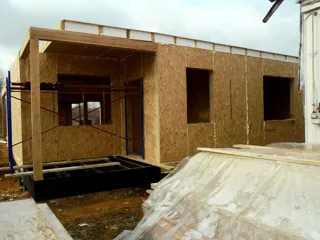 House based on the “Valencia” design, Kosterevo: wall assembly