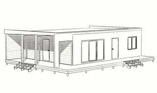 Haus nach individuellem Entwurf, Gebiet Iwanowo: Grundriss des Projekts