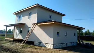 Garage nach Projekt „Slawjanka mini + Garage“, Dorf Nazarovo: Fassadenverkleidung