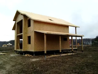 Haus nach Projekt „Sokol“, Region Jaroslawl: Wandmontage