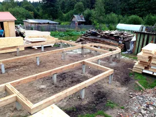 Haus nach individuellem Projekt, Siedlung Borisoglebskiy: Fundament und Grundrahmen
