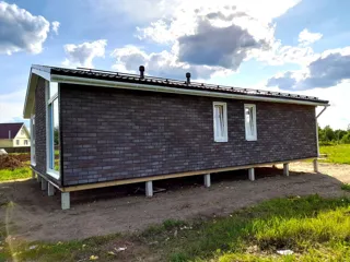 Haus 86,6 m² nach individuellem Projekt, Dorf Laptevo: Fassadenverkleidung