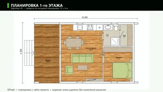 Custom-design house, SNT garden community “Zareche”: project floor plan