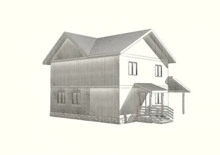 Haus nach individuellem Entwurf, Dorf Iskan: Projektvisualisierung