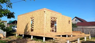 Haus 123,5 m² nach individuellem Projekt, Furmanov: Wandmontage