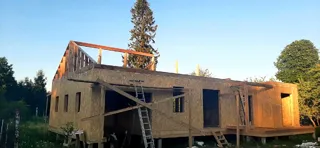 Haus 153,4 m² nach individuellem Projekt, Dorf Vereskunovo: Wandmontage