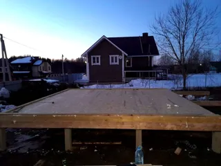 Haus 54 m² nach Projekt „Barnhouse 39“, Gebiet Moskau: SIP-Boden auf Höhe 0