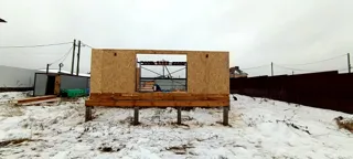 Haus 140 m², Projekt „Jessentuki 8x9“, Dorf Afanasovo: Wandmontage