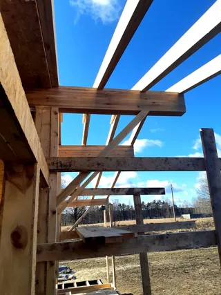 House, “Half-timbered 98” design, Borisovo village: roofing