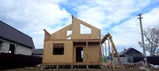 Haus 95 m², individuelles Projekt, Dorf Reshma: Obergeschoss und Dachgeschoss