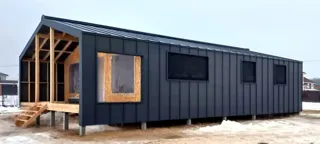 House, “Barnhouse 110” design, TSN homeowners’ association “Orlinye Kholmy”: finished building
