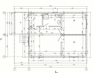 50 m² house built to a custom design, Kormilitsino village: design floor plan
