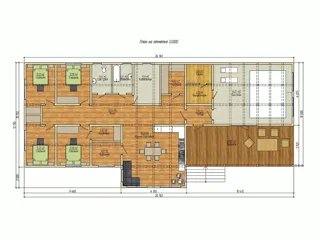 Haus nach Projekt „Arizona“, Gebiet Nischni Nowgorod: Projektgrundriss