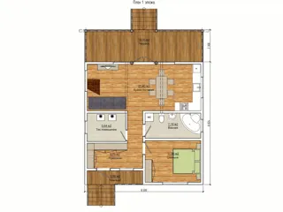 Haus nach Projekt „Jantar mini“, Dorf Kuzmishchi: Projektgrundriss