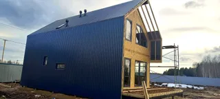 Özel projeye göre 145 m² ev, Kopnino köyü: cephe kaplaması