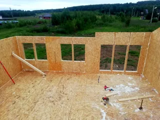 House, custom design, Kostroma 28: wall assembly