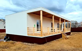 Haus nach Projekt „Mistika - K2.8“, Strunino: Fertiges Haus