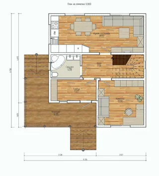 Haus nach Projekt „Michigan mini“, Kostroma: Projektgrundriss