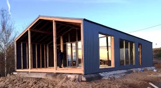 Haus nach Projekt „Barnhouse 76.1“, Dorf Zolotoruche: Fertiges Haus