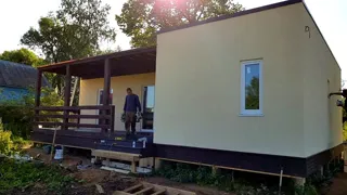 Haus nach Projekt „Mistika - E2.8“, Dorf Kurdumovo: Fertiges Haus