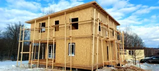 Custom-design house, Yadrominskoe village: finished building